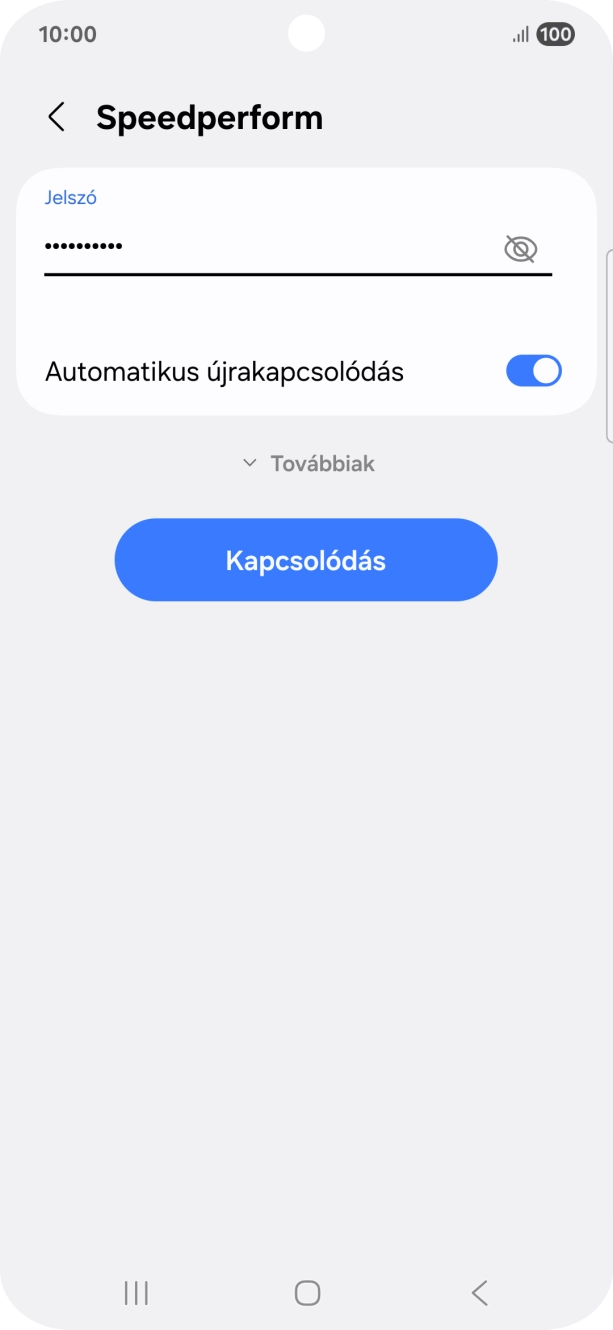 Írd be a Wi-Fi hálózatodhoz tartózó jelszót, és válaszd a Kapcsolódás lehetőséget.