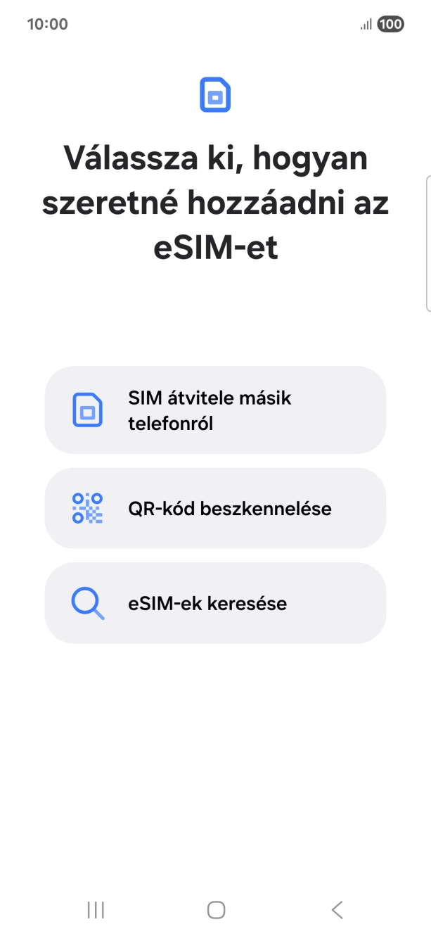 Válaszd a QR-kód beszkennelése lehetőséget.