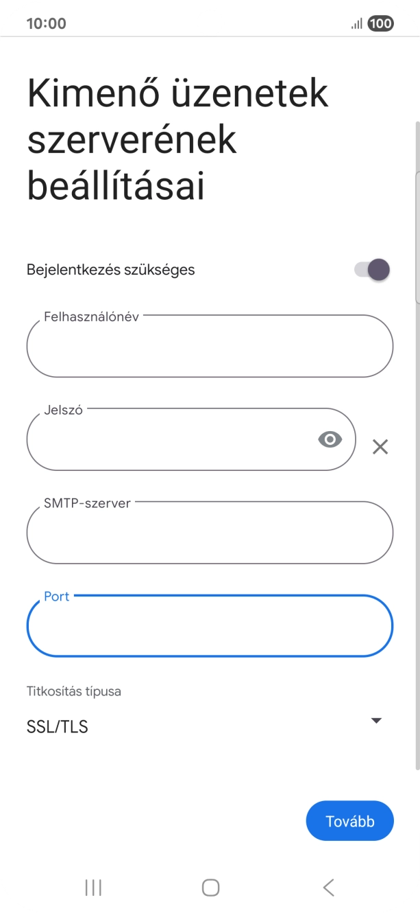 Válaszd a Tovább lehetőséget.