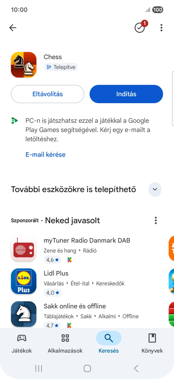A befejezéshez, és ahhoz, hogy visszatérhess a főképernyőhöz, nyomd meg a főgombot.