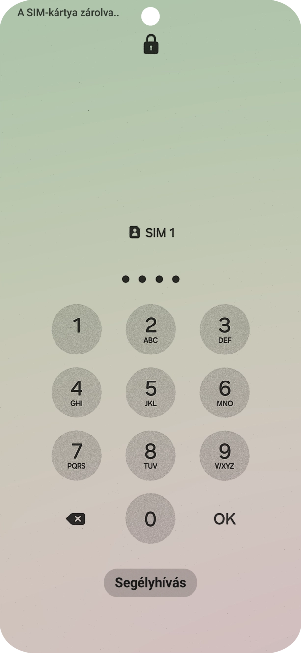 Amennyiben a telefon kéri, írd be a PIN-kódodat, és válaszd az OK lehetőséget.
