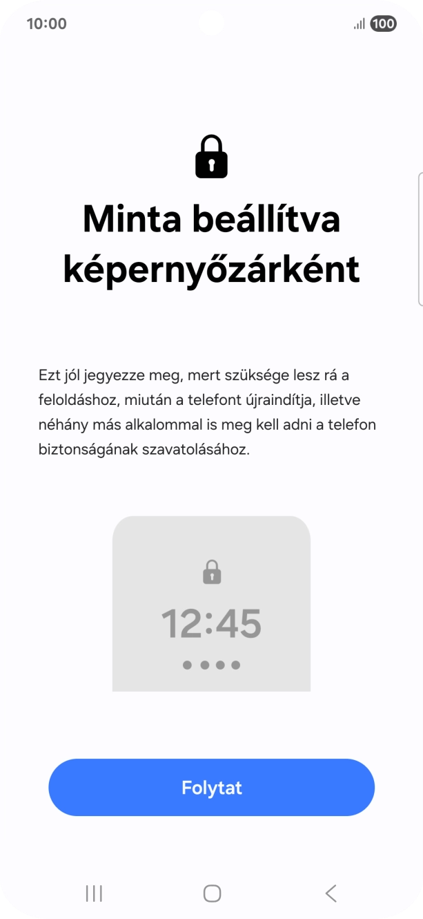 Válaszd a Folytat lehetőséget.
