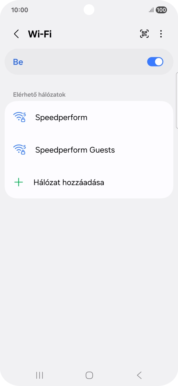 Válaszd ki a kívánt Wi-Fi hálózatot.