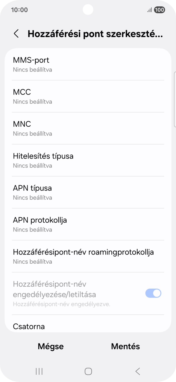 Válaszd az MCC lehetőséget.