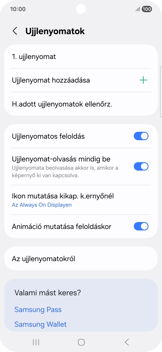 Kattints a kívánt beállítások melletti csúszkákra a funkciók be- vagy kikapcsolásához.