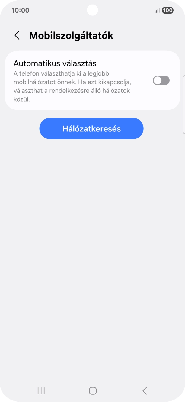 Kattints az „Automatikus választás” melletti csúszkára a funkció bekapcsolásához.