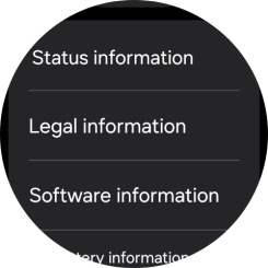 Press Status information.