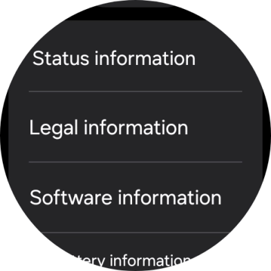 Press Status information.