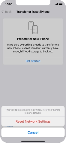 Press Reset Network Settings.