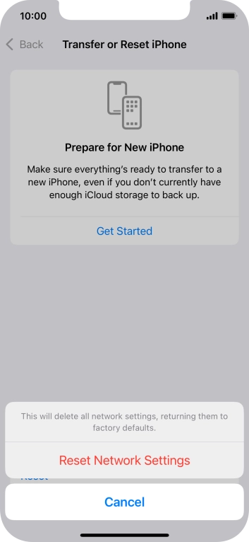Press Reset Network Settings.