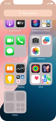 The app is now placed in the Hidden folder in the App Library.