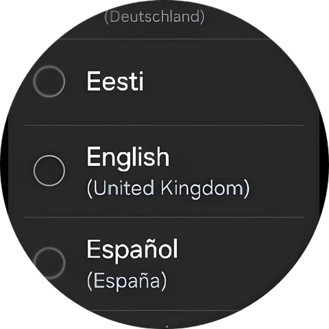 Press the required language.
