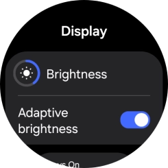 Press the indicator next to 'Adaptive brightness' to turn the function on or off.