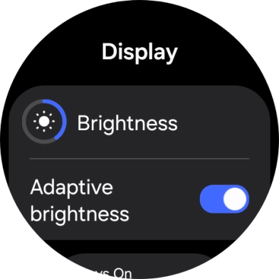 Press the indicator next to 'Adaptive brightness' to turn the function on or off.