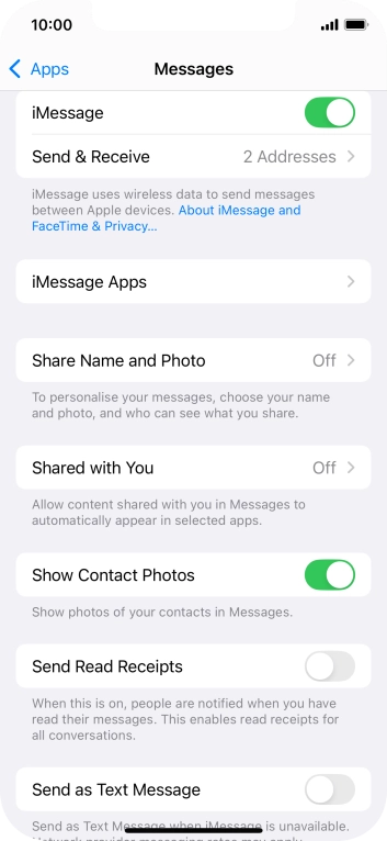 Press the indicator next to 