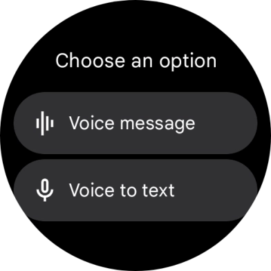 Press the required setting and follow the instructions on the screen to record and send the required reply.