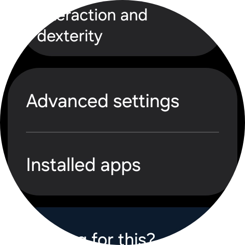 Press Advanced settings and follow the instructions on the screen to select the required settings.