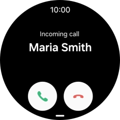 Press the accept call icon and slide your finger upwards to answer the call.