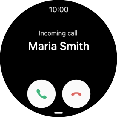 Press the accept call icon and slide your finger upwards to answer the call.