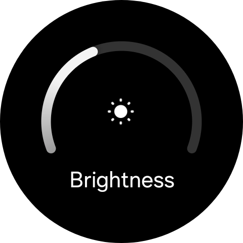 Slide the circle to select the required brightness.