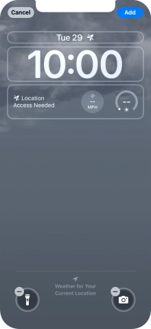 To customise the way the lock screen date is displayed, press the date widget and follow the instructions on the screen to select the required widget display mode.