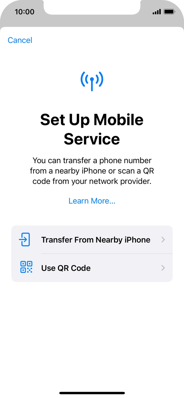Press Use QR Code. Press Use QR Code.