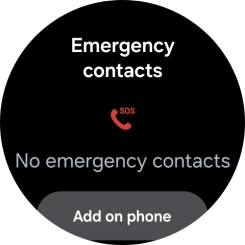 Press Add on phone and follow the instructions on your phone to set your emergency contacts.