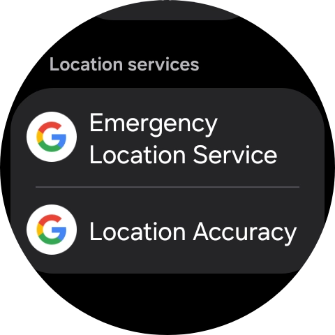 Press Emergency Location Service.