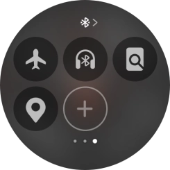 Press the airplane mode icon to turn the function on or off.
