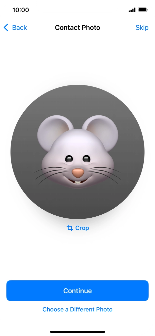 Follow the instructions on the screen to customise the selected picture and press Continue. Follow the instructions on the screen to customise the selected picture and press Continue.