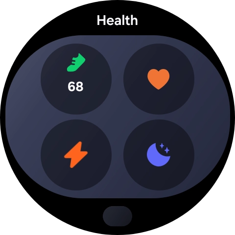Press the required widget to open it. Press the required widget to open it.
