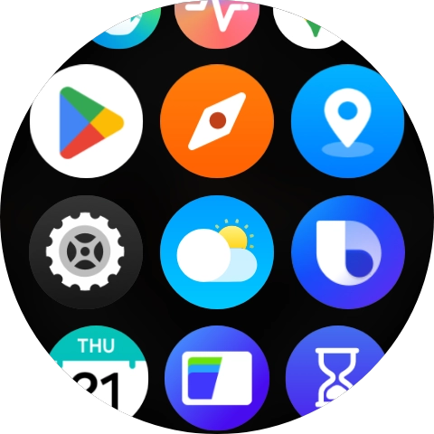 Press the settings icon. Press the settings icon.