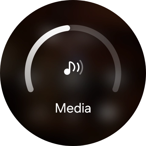 Slide the circle to select the required volume.