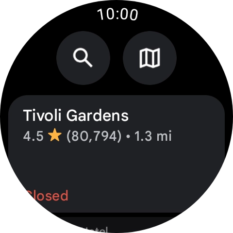 Press the required destination.