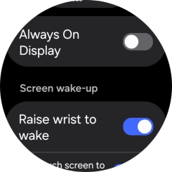 Press the indicator next to 'Always On Display' to turn the function on or off.