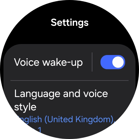 Press Language and voice style.