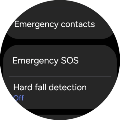 Press Hard fall detection.