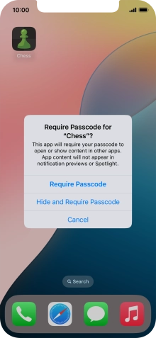 Press Require Passcode.