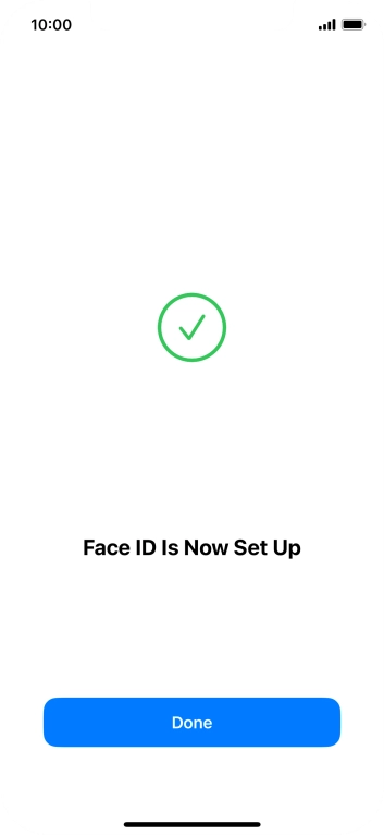 Press Done. If you haven't previously selected a phone lock code, key in a code of your own choice twice.
