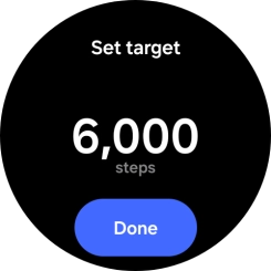 Slide your finger up or down on the screen to select the required goal.