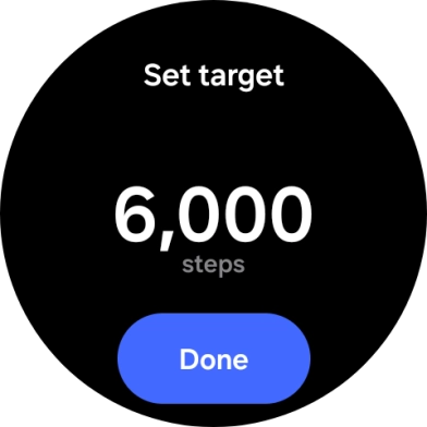 Slide your finger up or down on the screen to select the required goal.