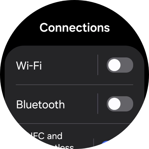 Press the indicator next to 'Bluetooth' to turn the function on or off.
