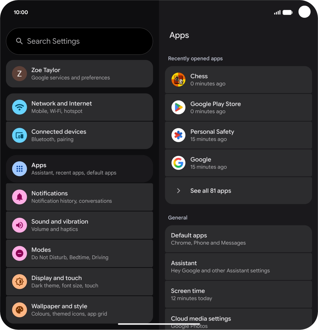 Press See all apps.