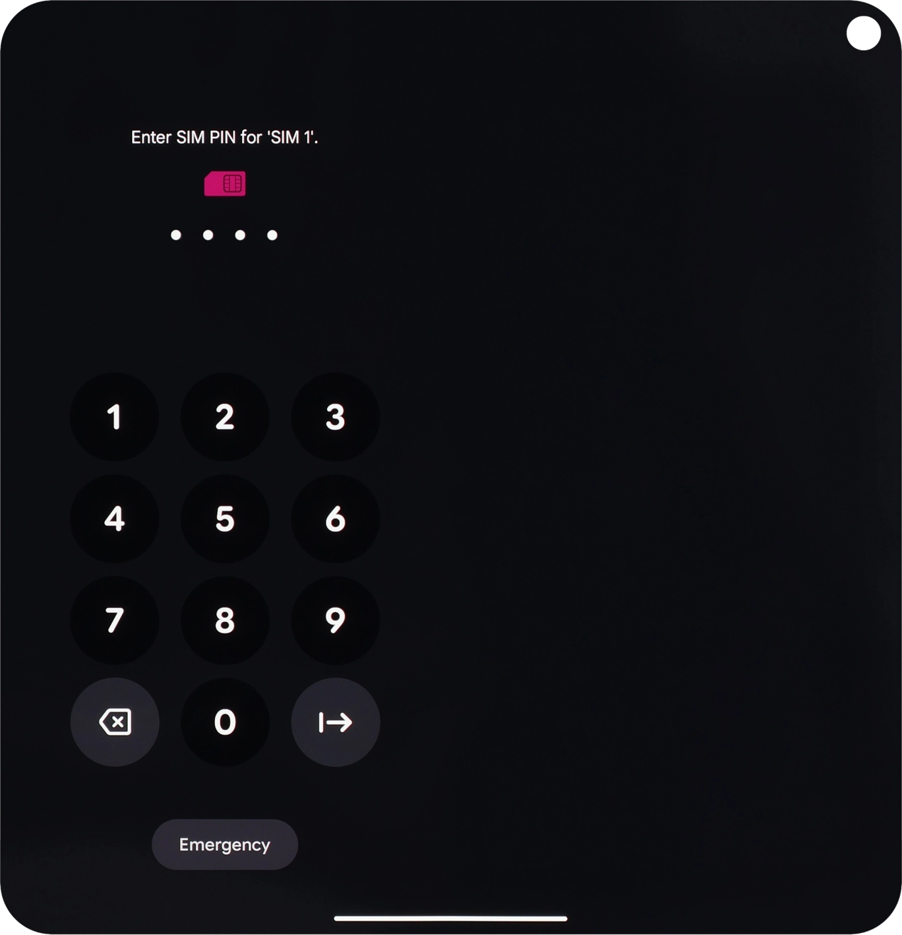 If your SIM is locked, key in your PIN and press arrow right. If your SIM is locked, key in your PIN and press arrow right.