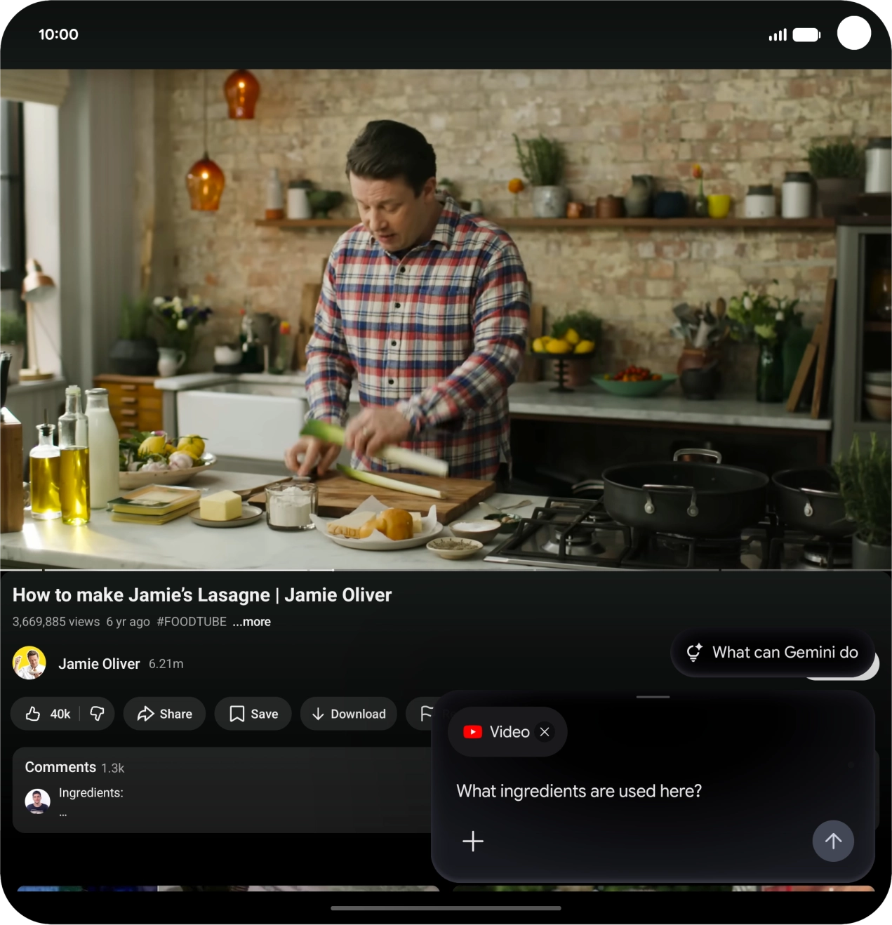 Follow the instructions on the screen to type or speak the required question for the video.