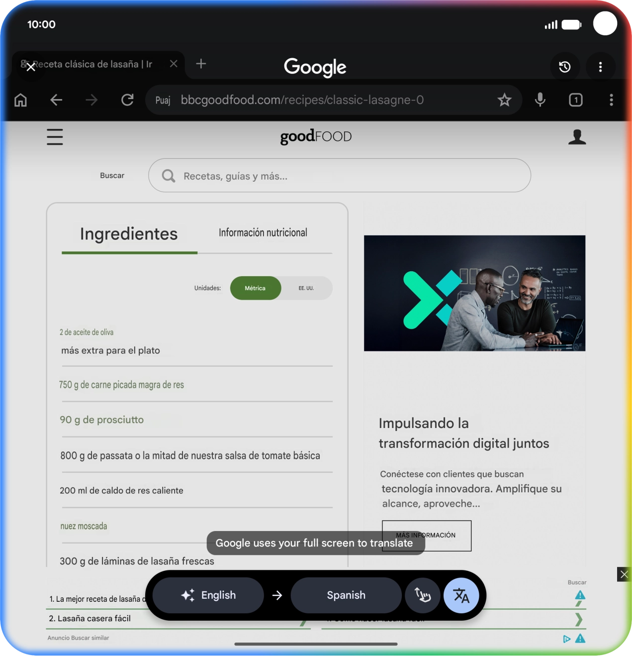 Follow the instructions on the screen to select the required language settings and use the function.