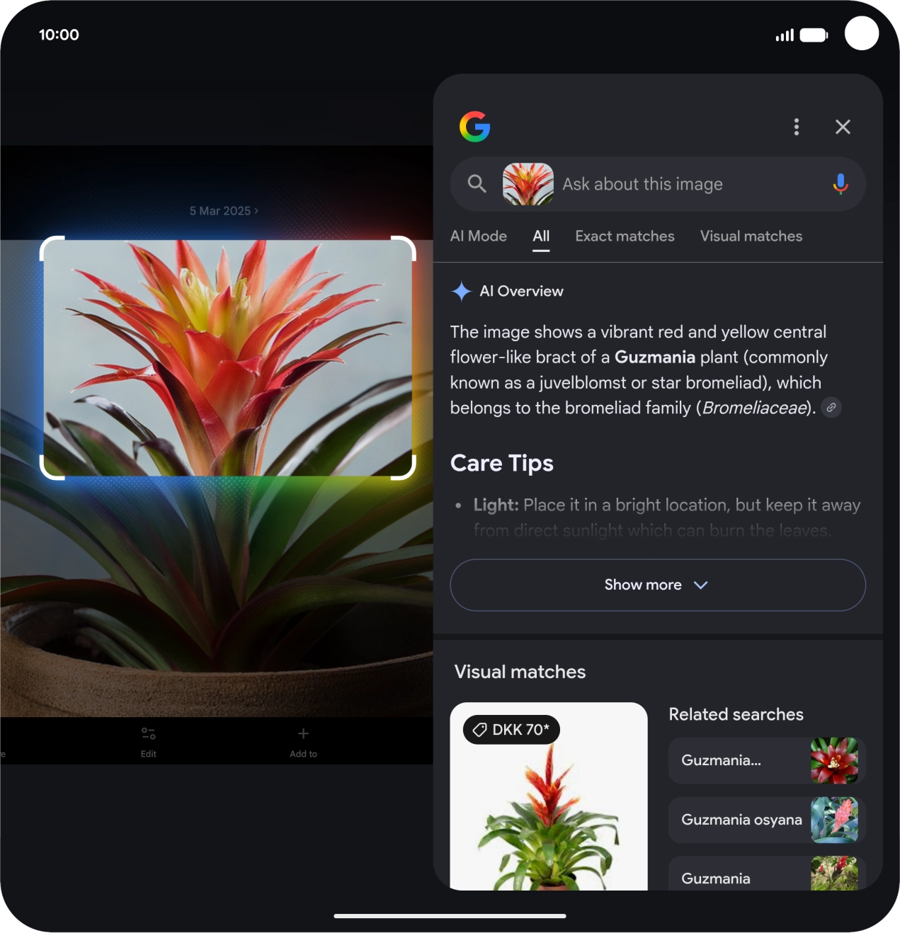 Follow the instructions on the screen to use the search results.