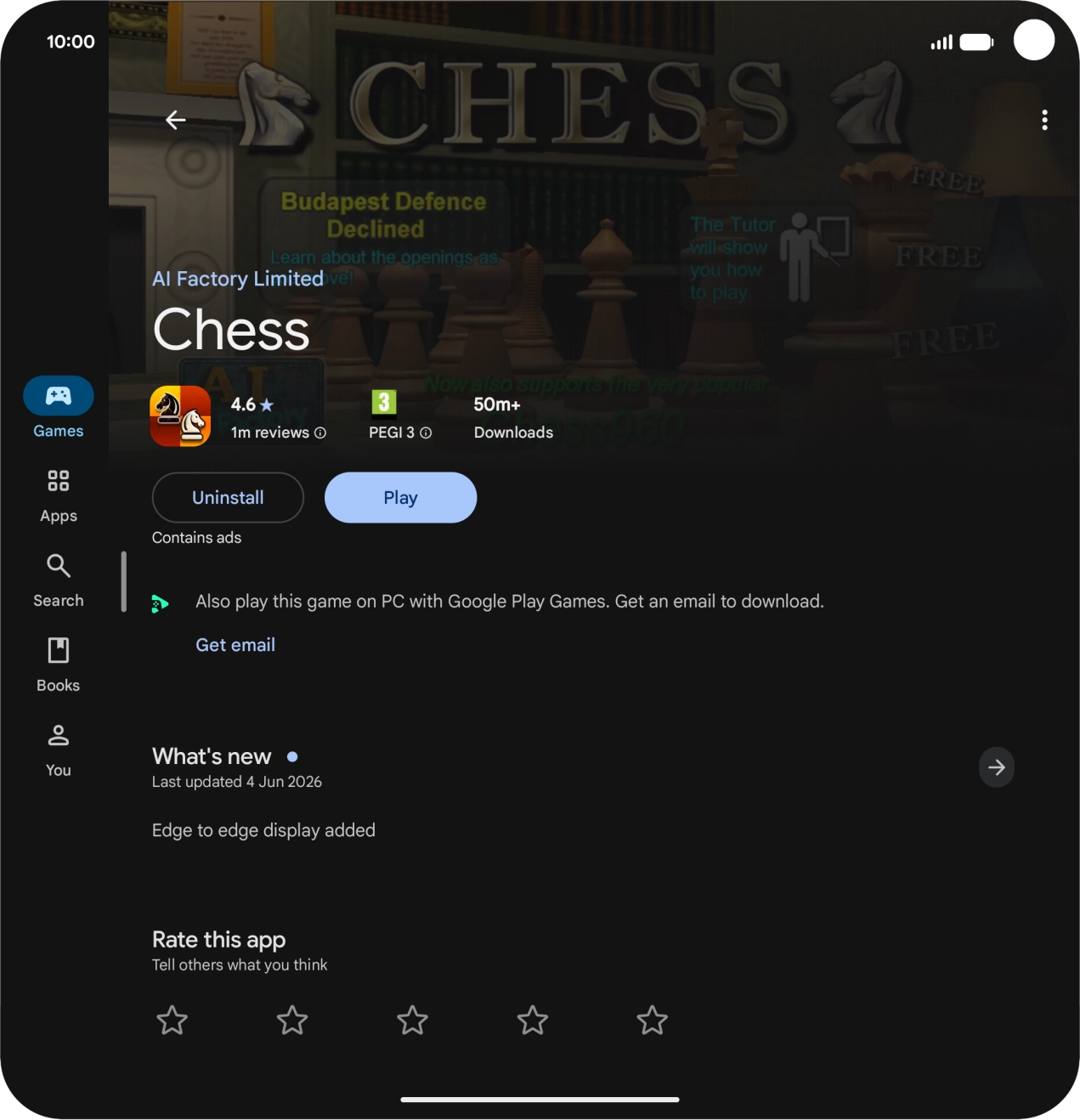 Press Uninstall.