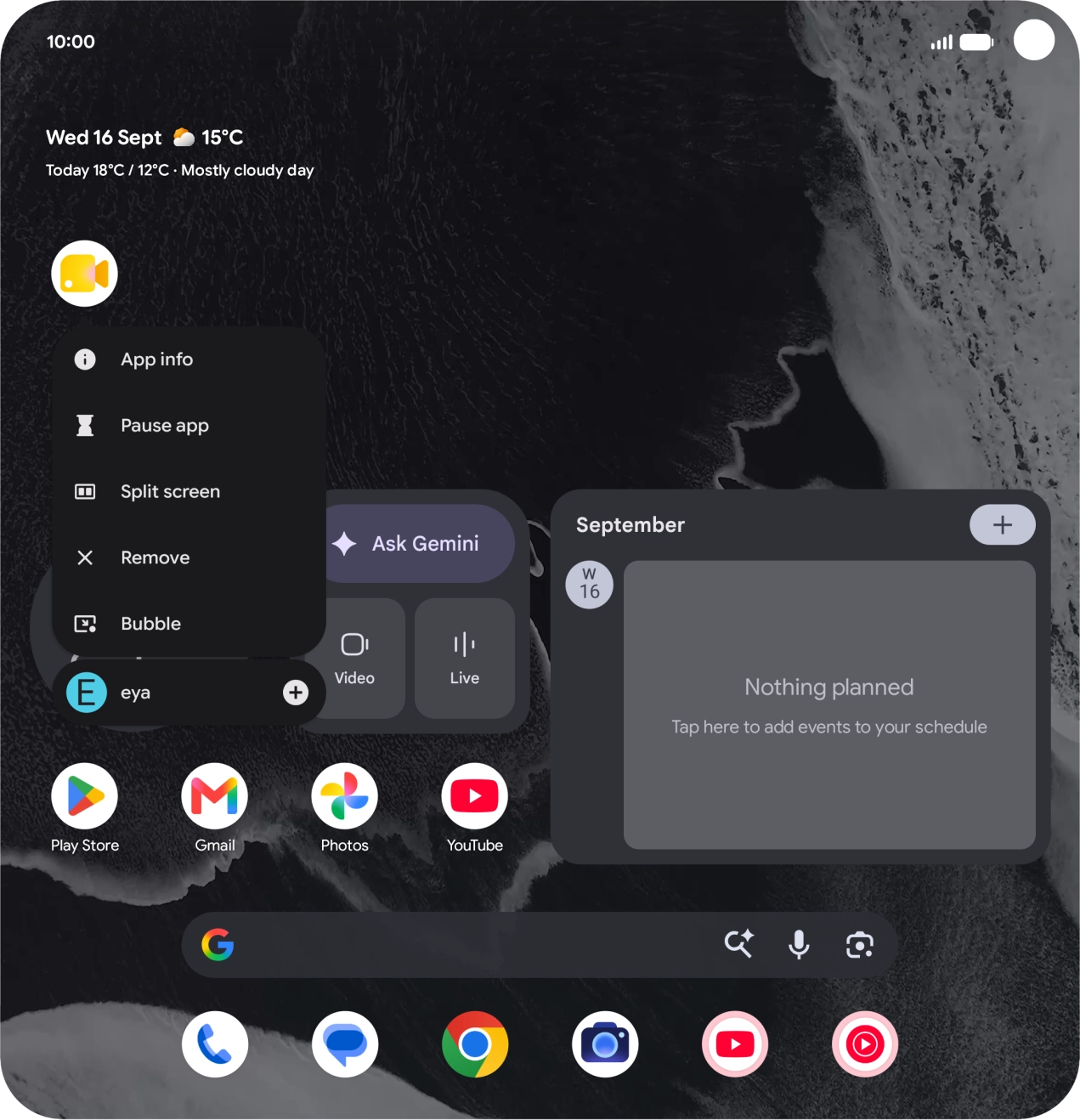 Drag the app icon to Remove.