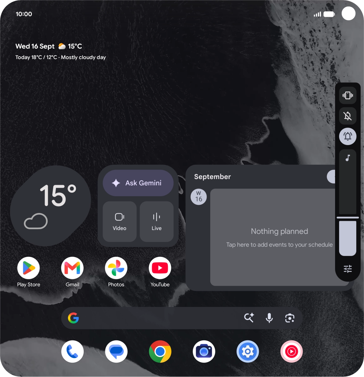 Press the silent mode icon to turn on the function.